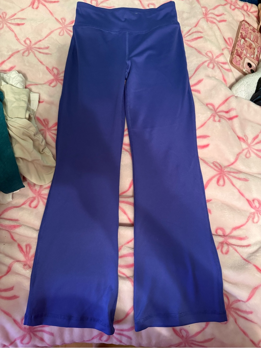 Girls' Blue Flare Leggings